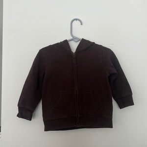 JUMPING BEANS 18 months brown zip up with hoodie